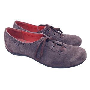 Merrell Rosella Coffee Bean Brown Suede Leather Oxford Shoes Women's Size 7